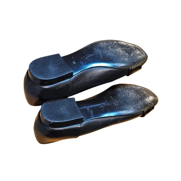 Cole Haan Black Leather Flats with Silver Buckle Size 7.5 - Picture 16 of 16